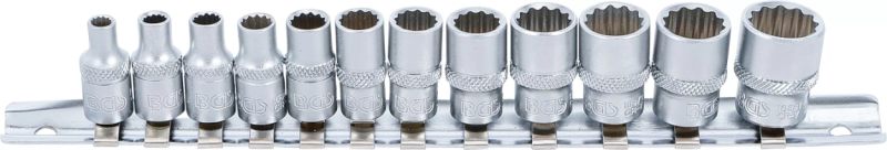 Steckschlüssel Satz Zwölfkant 1/4" Zollgrössen 12-tlg.